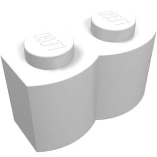 30136 - Brick, Modified 1 x 2 with Log Profile