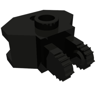 51482 - Hinge 1 x 2 Locking with 2 Fingers, 7 Teeth and Tow Ball Socket