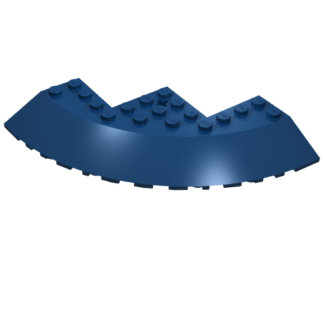 58846 - Brick, Round Corner 10 x 10 with Slope 33 Edge, Axle Hole, Facet Cutout