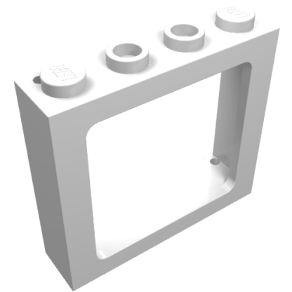 6556 - Window 1 x 4 x 3 Train - 2 Hollow Studs and 2 Solid Studs