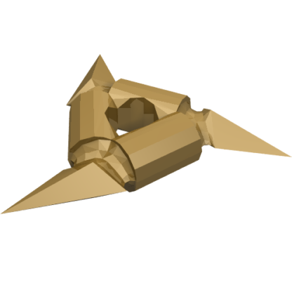 93058 - Minifigure, Weapon Throwing Star (Shuriken) with Smooth Grips